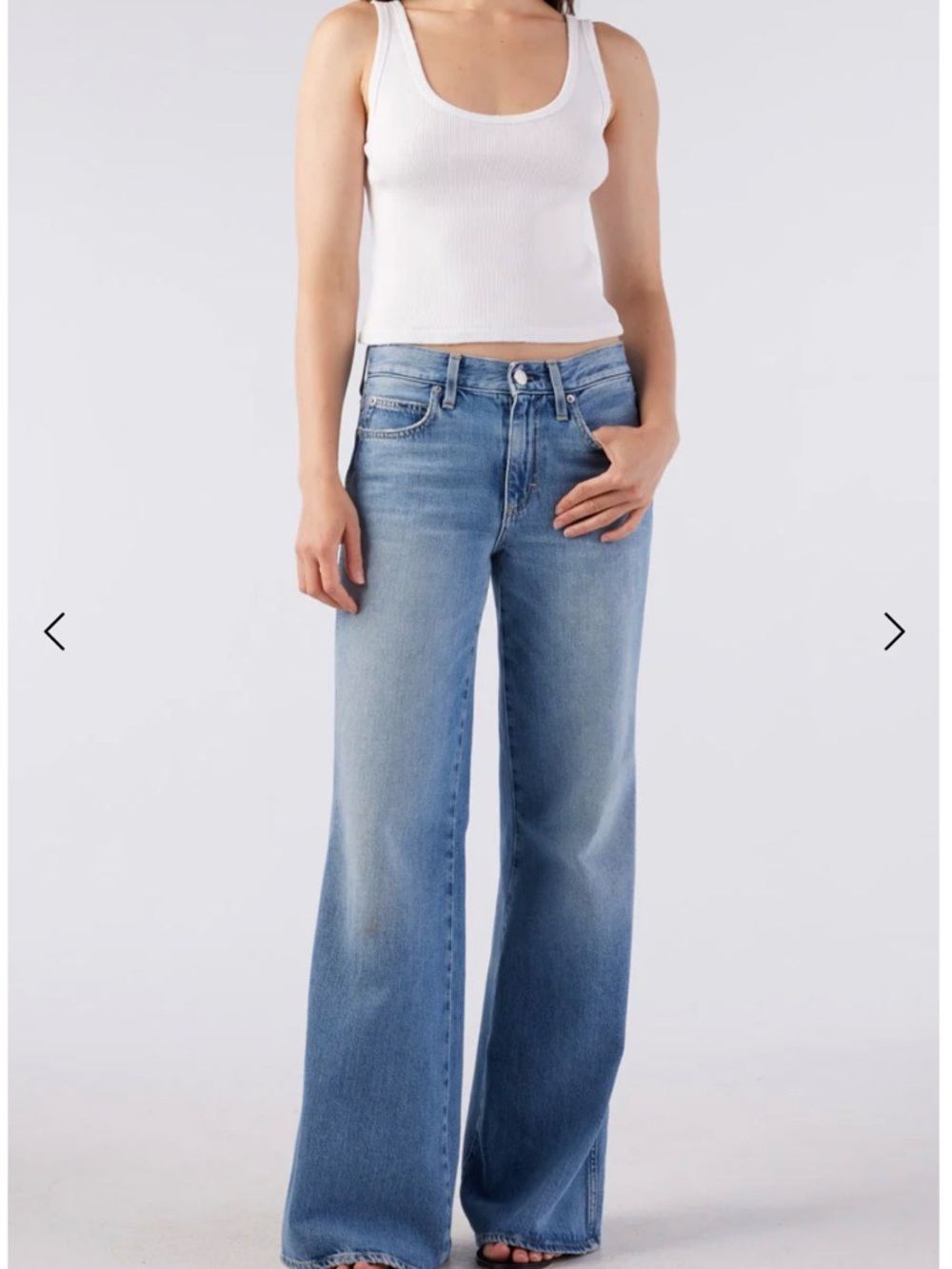 AMO Light Blue Wide-Leg Jeans
